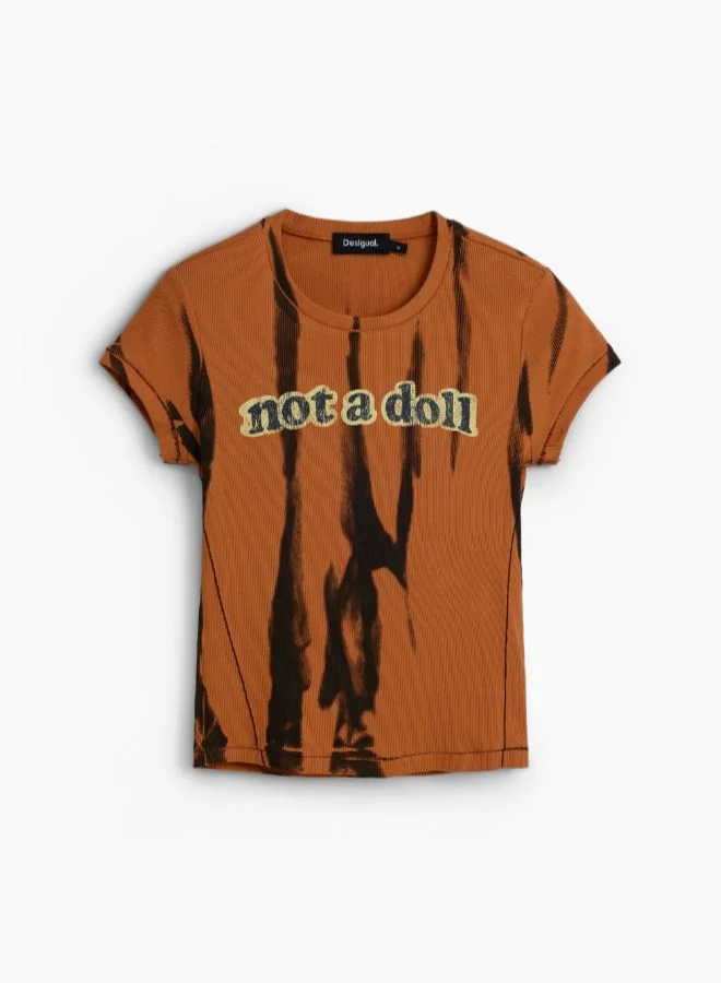 DESIGUAL Multicolour Printed Message T-Shirt for Women | Best Price UAE